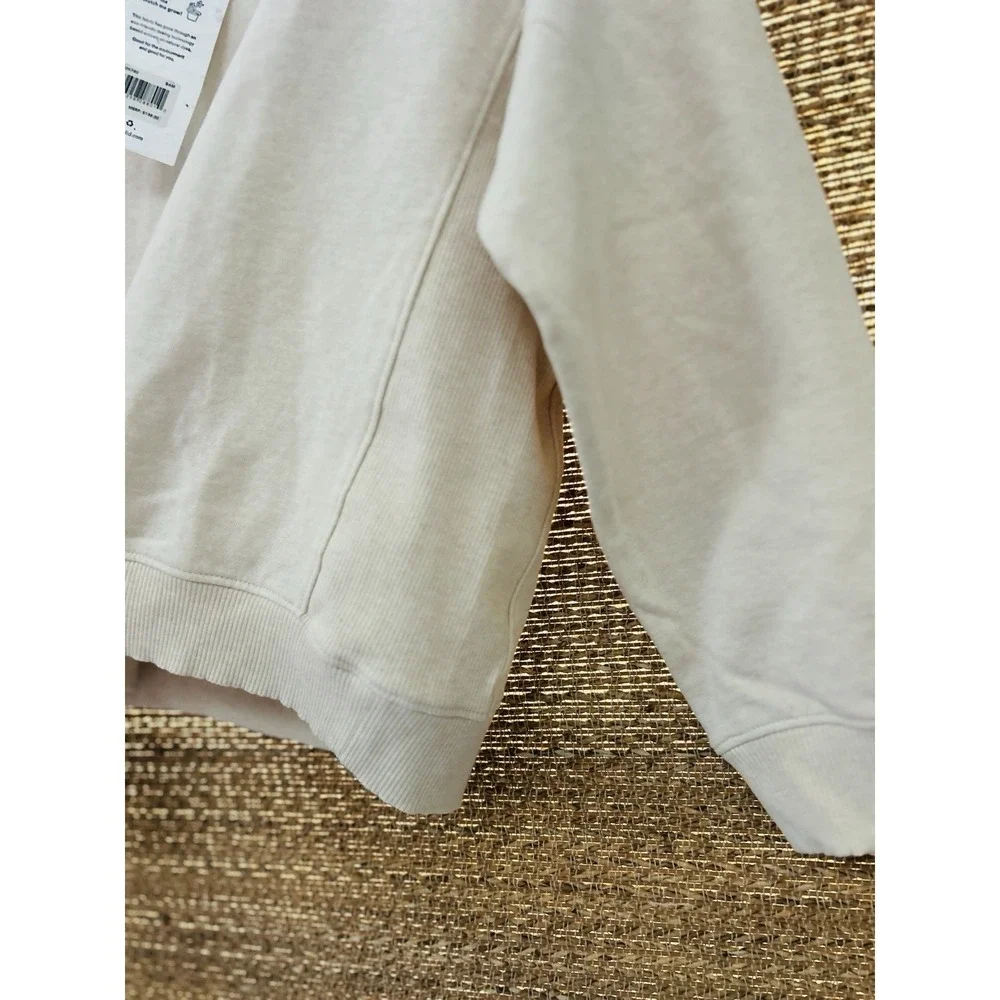 SPLENDID Crewneck Pullover Women's Sweatshirt Top Med RS2K780 Beige neutral‎